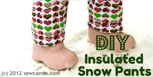 Insulated Snow Pants FREE sewing tutorial