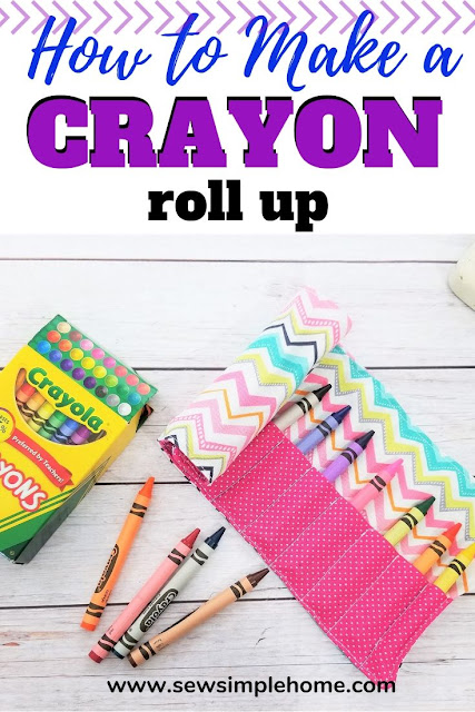 Fabric Crayon Roll Up Holder FREE sewing pattern