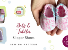 Baby and Toddler Slipper Shoes sewing pattern (0-3mths to 4T)