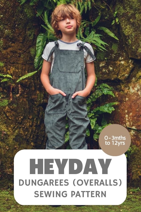 Heyday Dungarees (Overalls) sewing pattern (0-3mths to 12yrs)