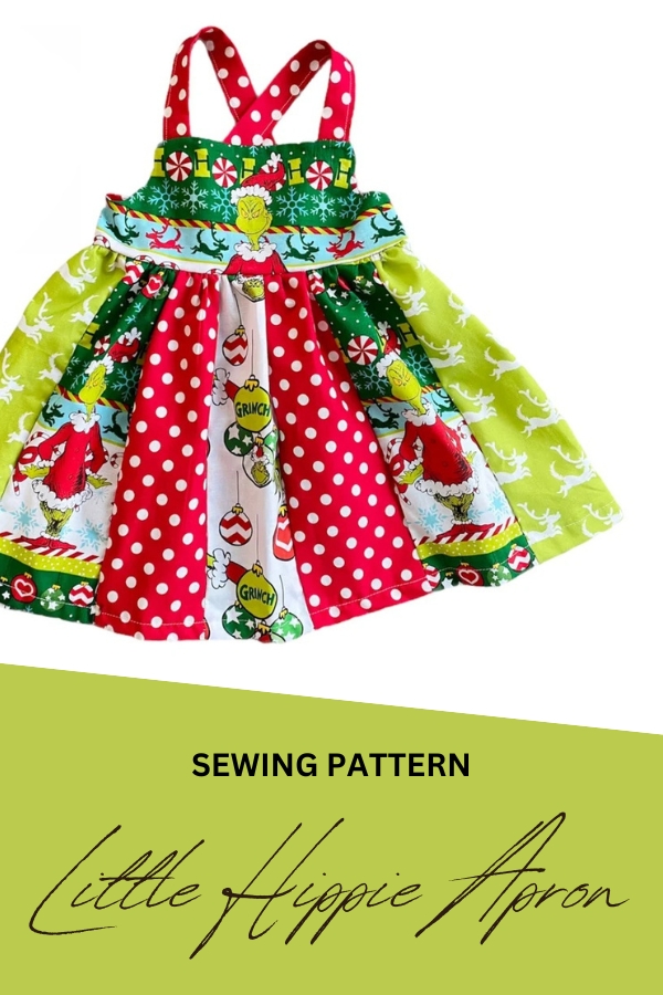 Patchwork Little Hippie Apron Top Dress sewing pattern (Sizes 2-8)