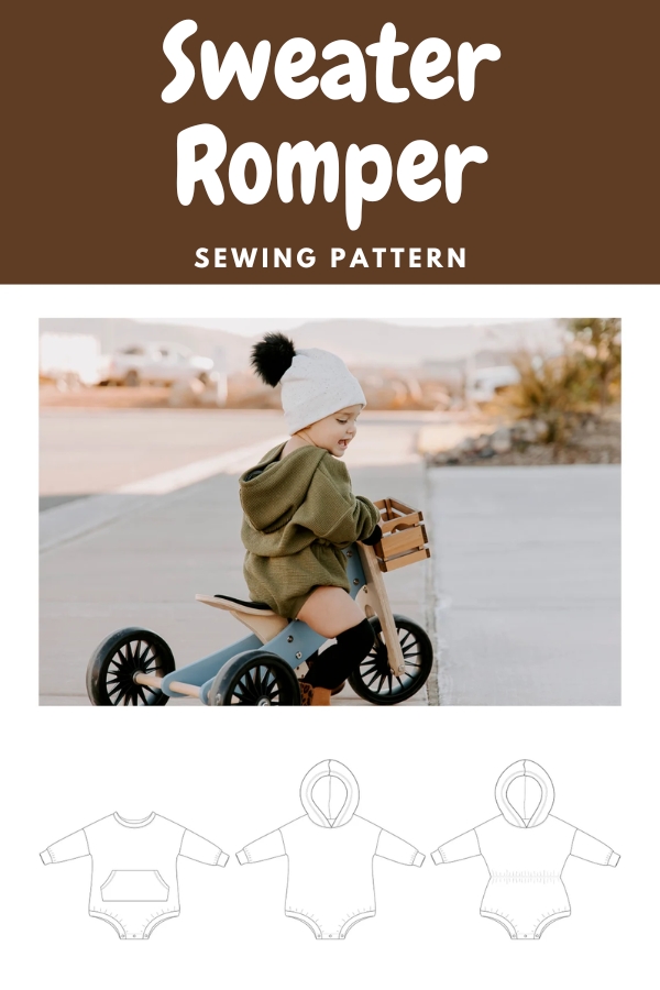 Sweater Romper sewing pattern (Newborn to 5T)