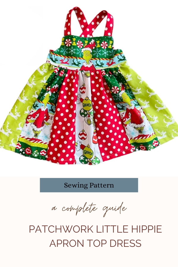 Patchwork Little Hippie Apron Top Dress sewing pattern (Sizes 2-8)