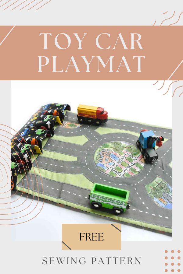 Toy Car Playmat FREE sewing pattern