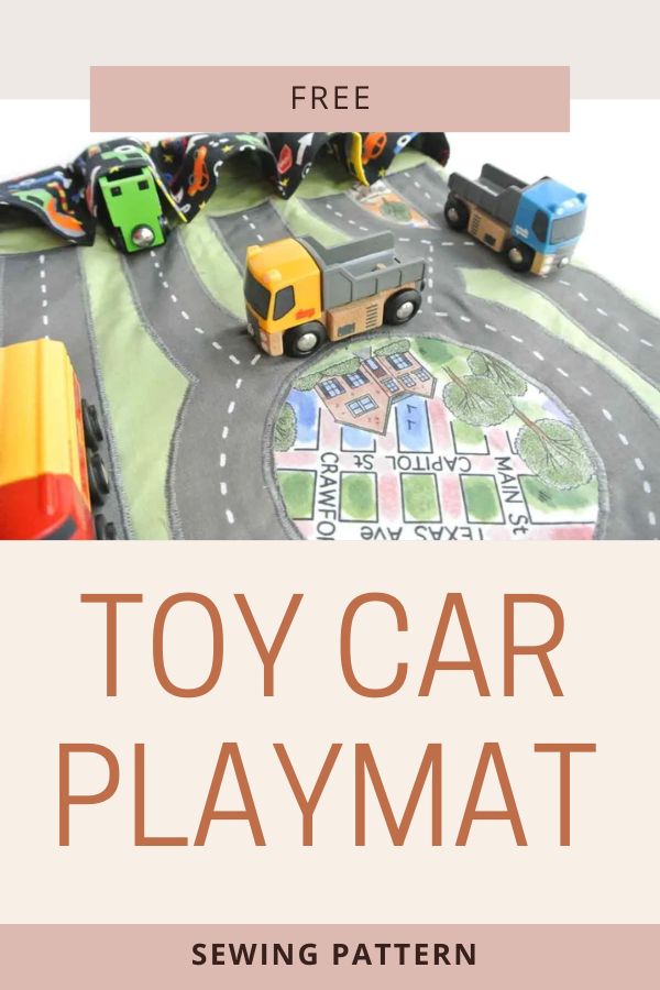 Toy Car Playmat FREE sewing pattern