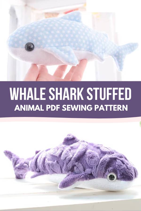 Whale Shark Stuffed Animal sewing pattern (with video)