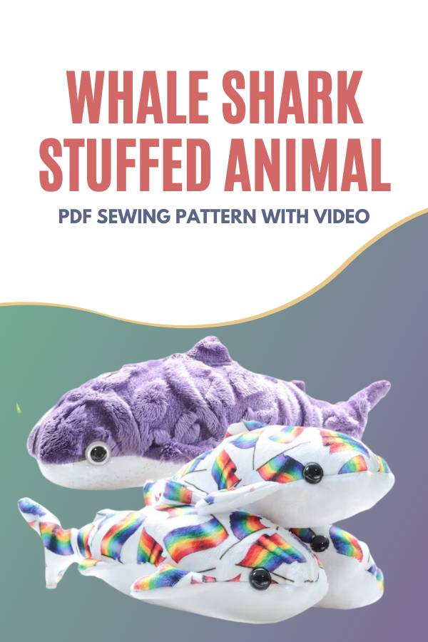 Whale Shark Stuffed Animal sewing pattern (with video)