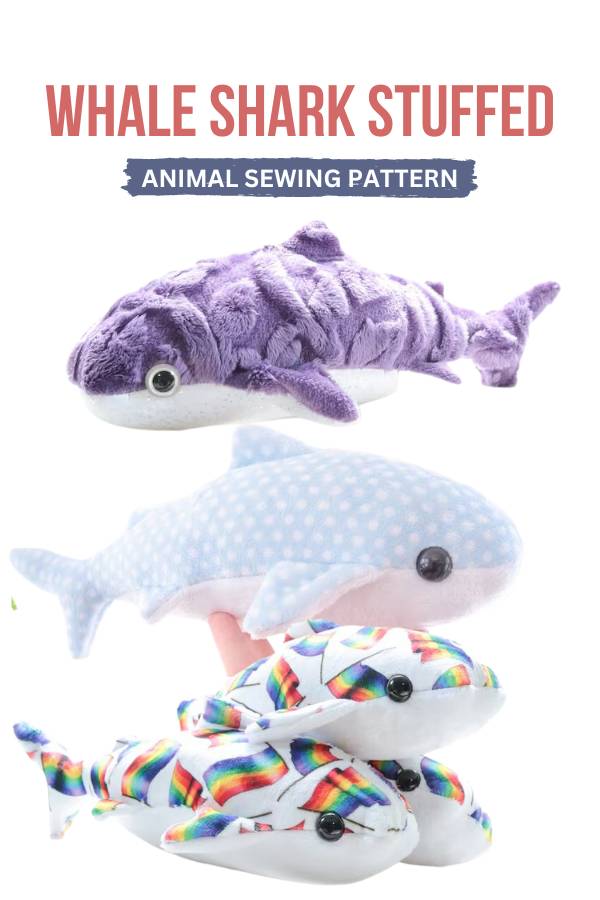 Whale Shark Stuffed Animal sewing pattern (with video)