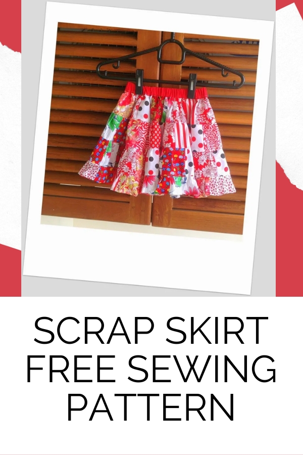 Scrap Skirt FREE sewing pattern (2-3 years)