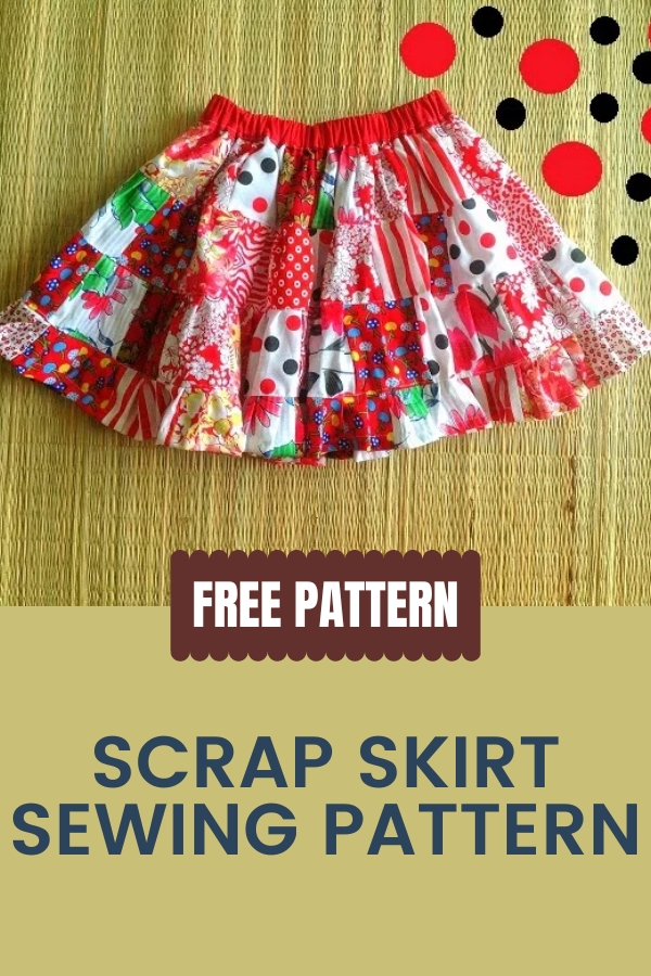 Scrap Skirt FREE sewing pattern (2-3 years)