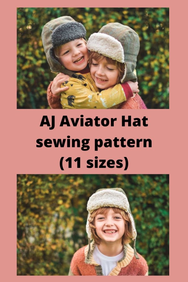 AJ Aviator Hat sewing pattern (11 sizes)