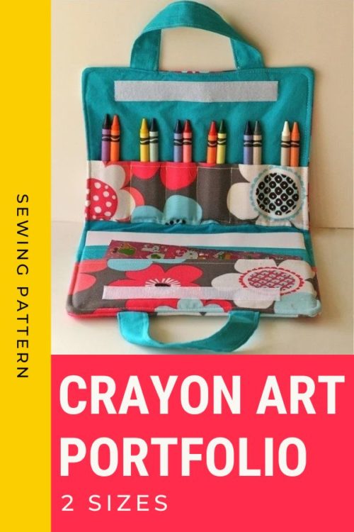 Crayon Art Portfolio sewing pattern (2 sizes) Sew Modern Kids