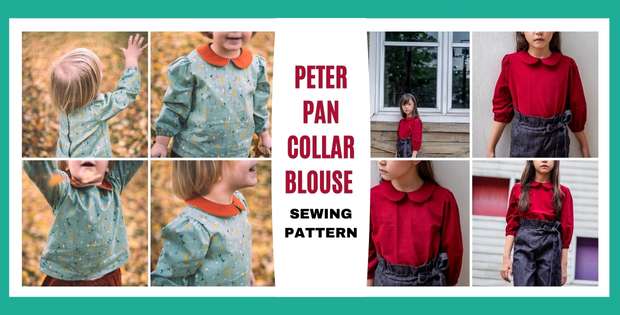 Peter Pan Collar Blouse sewing pattern (0-3mths to 10yrs)