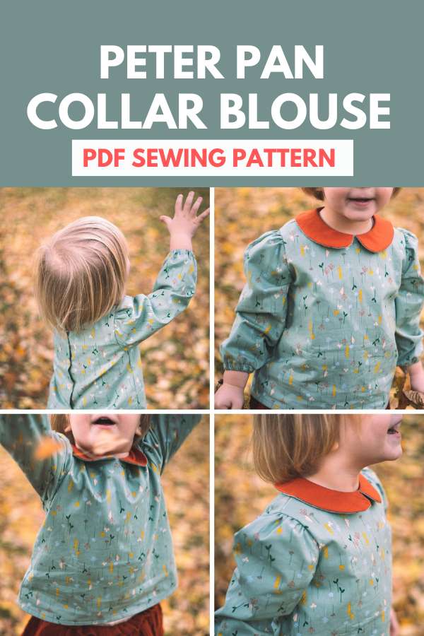 Peter Pan Collar Blouse sewing pattern (0-3mths to 10yrs)