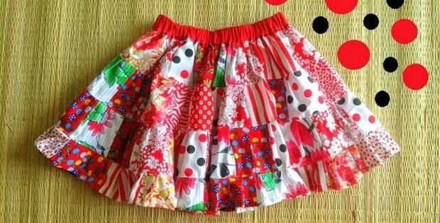 Scrap Skirt FREE sewing pattern (2-3 years)