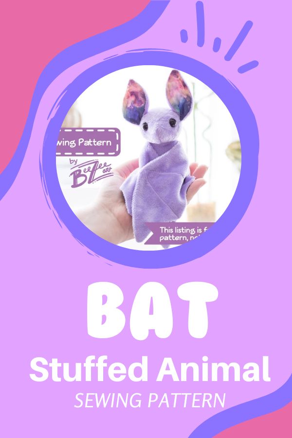 Bat plush sewing pattern on sale