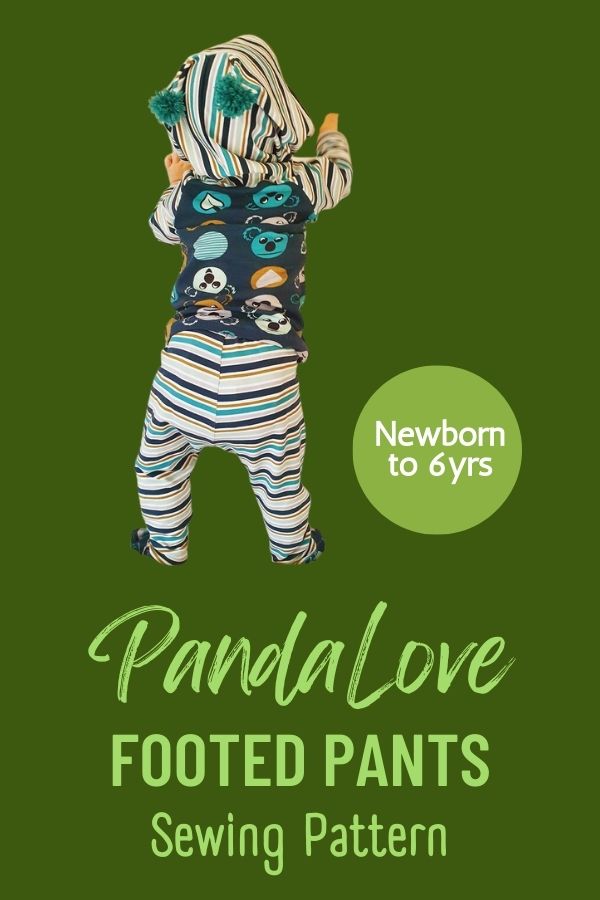 PandaLove Footed Pants sewing pattern (Newborn to 6yrs) - Sew Modern Kids