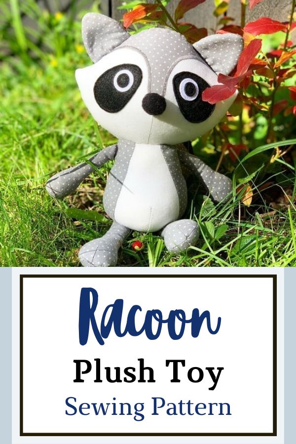 Raccoon Plush Toy sewing pattern