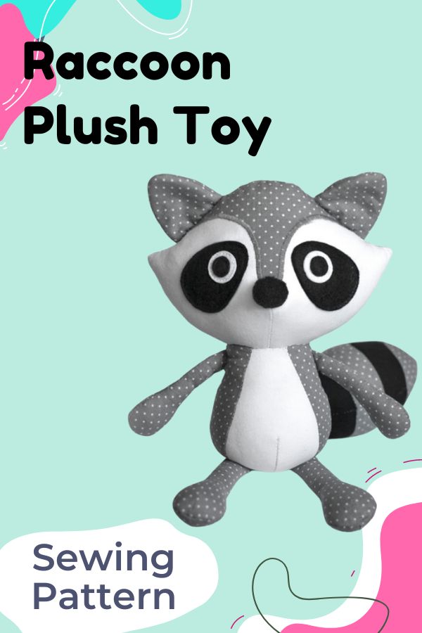 Raccoon Plush Toy sewing pattern