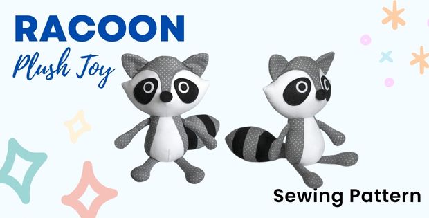 Raccoon Plush Toy sewing pattern