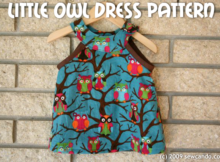 Little Owl Dress FREE sewing pattern (0-6mths)
