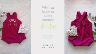 Whimsy Bloomer Short Romper with Straps sewing pattern (Newborn to 3yrs)