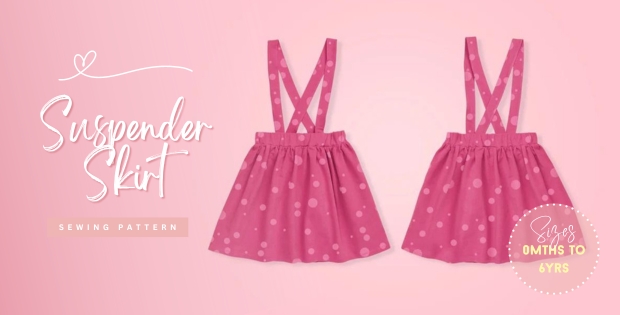 Suspender Skirt sewing pattern (Size 0mths to 6yrs)