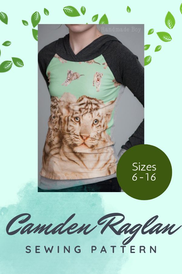 Camden Raglan sewing pattern (Sizes 6-16)