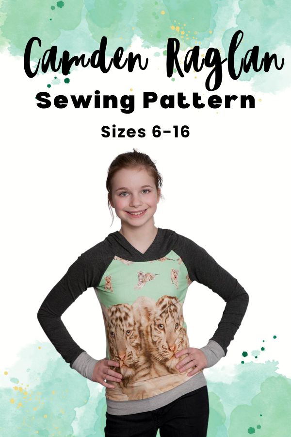 Camden Raglan sewing pattern (Sizes 6-16)