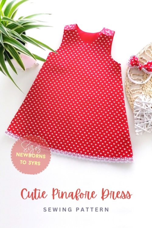 Cutie Pinafore Dress sewing pattern (Newborns to 6yrs) Sew Modern Kids
