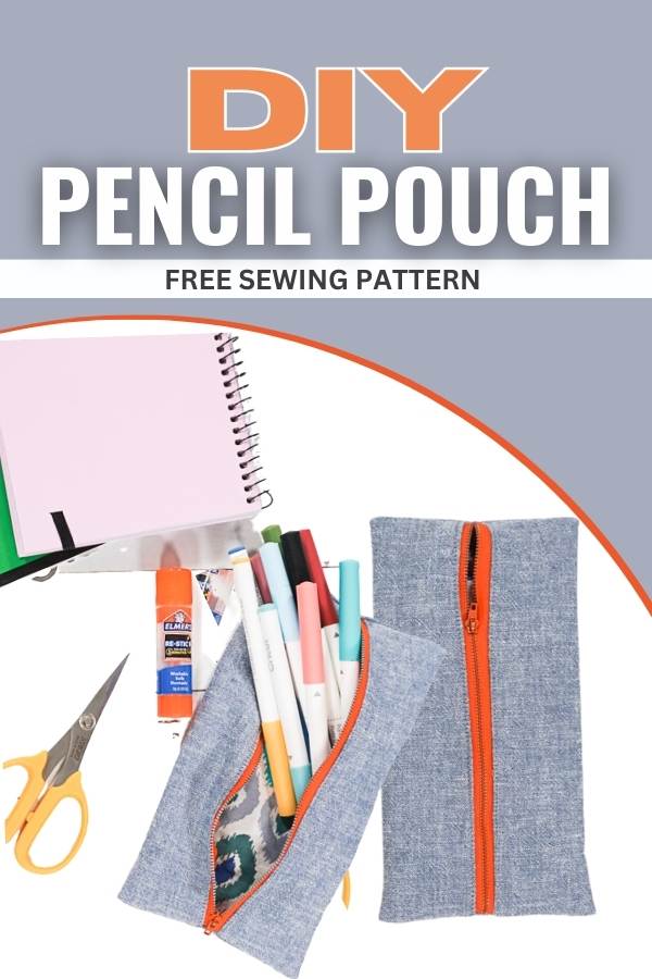 Easy DIY Pencil Pouch FREE sewing pattern (+ video)