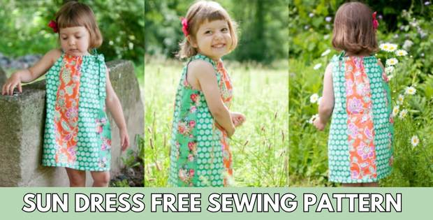 Sun Dress FREE sewing pattern (0-24 months)