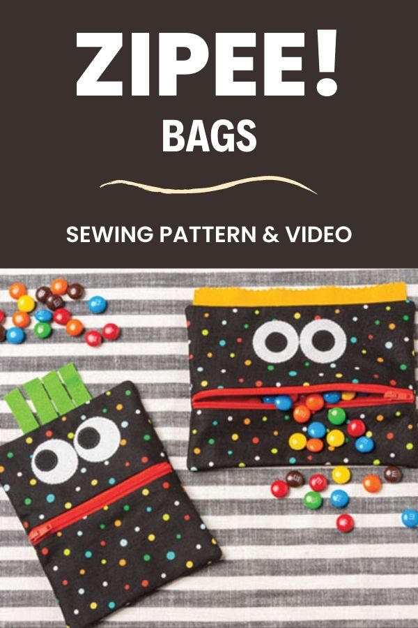 Zippee! Bags sewing pattern or video