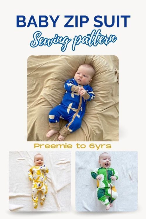 Baby Zip Suit sewing pattern (Preemie to 6yrs) - Sew Modern Kids