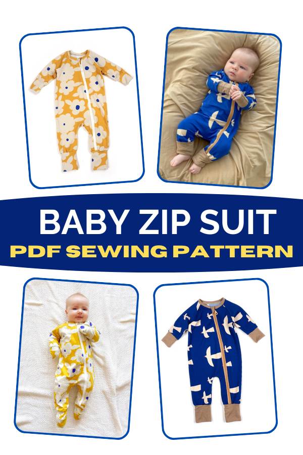 Baby Zip Suit sewing pattern (Preemie to 6yrs)