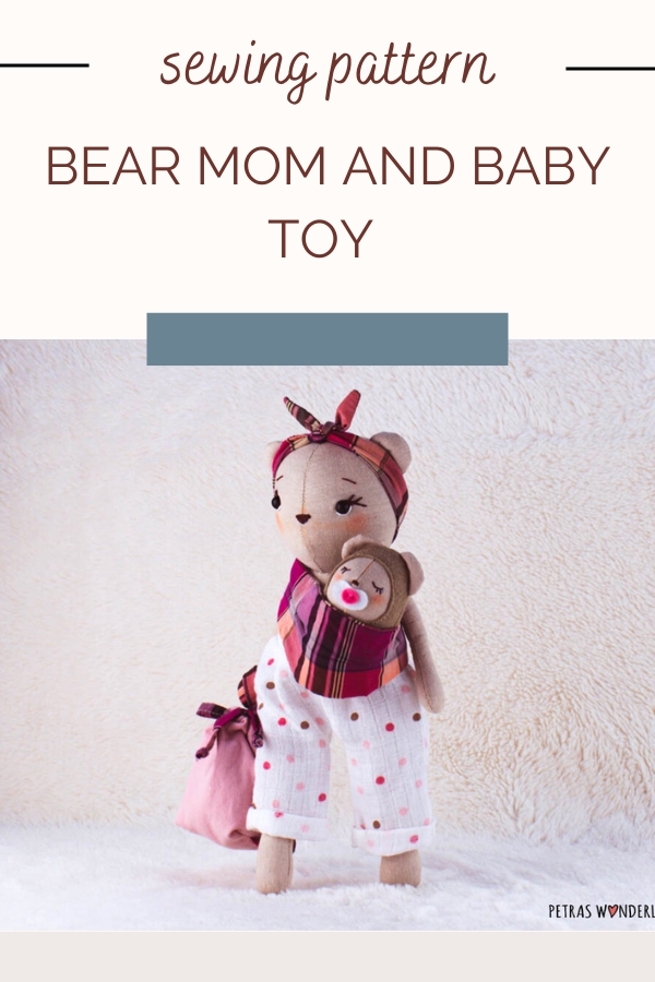 Bear Mom and Baby toy sewing pattern