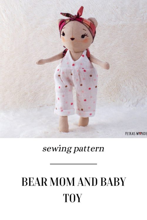 Bear Mom and Baby toy sewing pattern (with video) Sew Modern Kids
