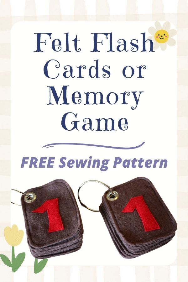 Felt Flash Cards or Memory Game FREE sewing pattern