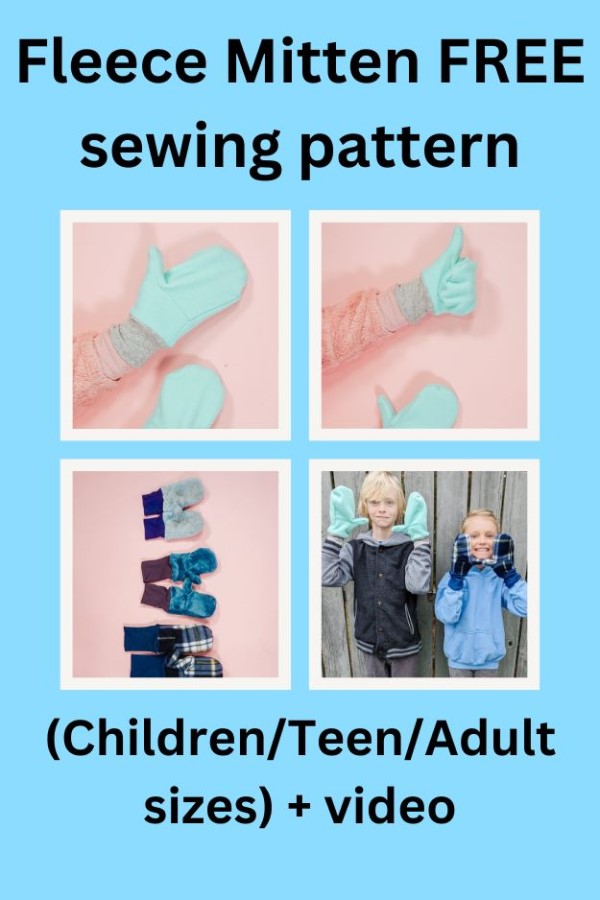 Fleece Mitten FREE sewing pattern