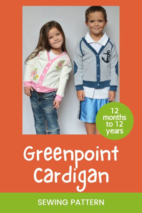 Greenpoint Cardigan sewing pattern (12mths to 12yrs) Sew Modern Kids