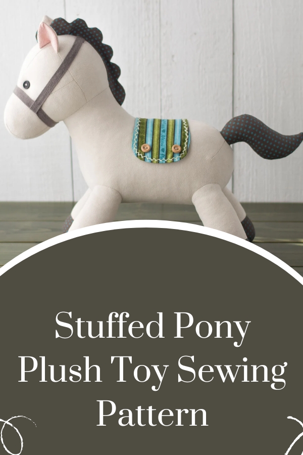 Stuffed Pony Plush Toy sewing pattern (2 sizes)