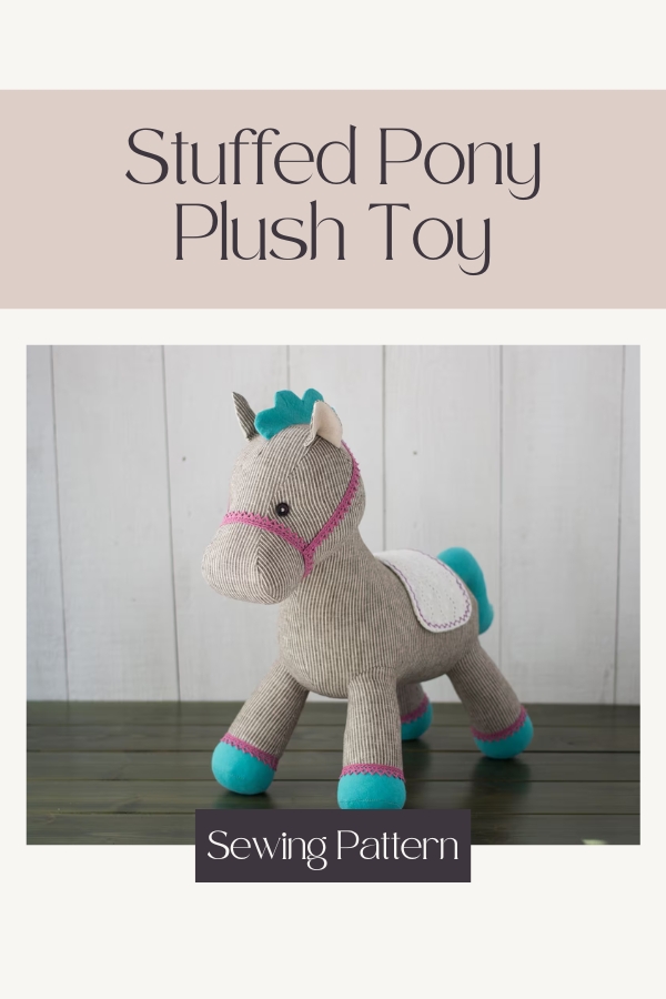 Stuffed Pony Plush Toy sewing pattern (2 sizes)