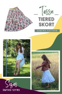 Tessa Tiered Skort Gingham (Youth) Made To Order