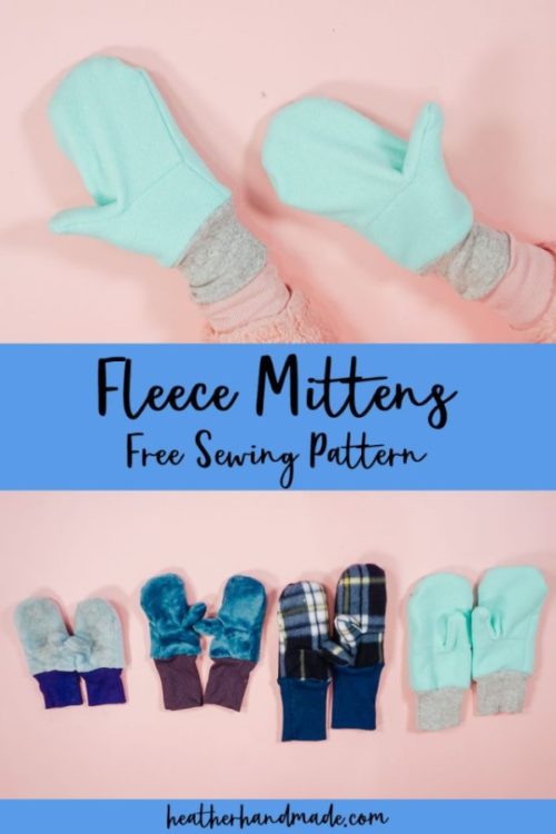 Fleece Mitten FREE sewing pattern (Children/Teen/Adult sizes) + video ...