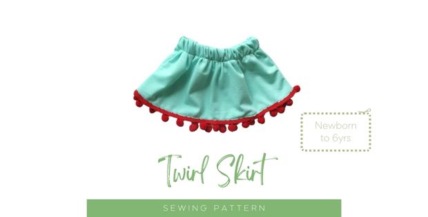 Twirl Skirt sewing pattern (0mths to 6yrs)