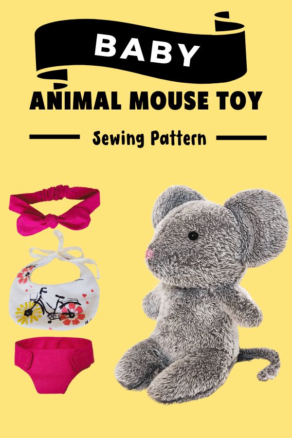 Baby Animal Mouse Toy sewing pattern