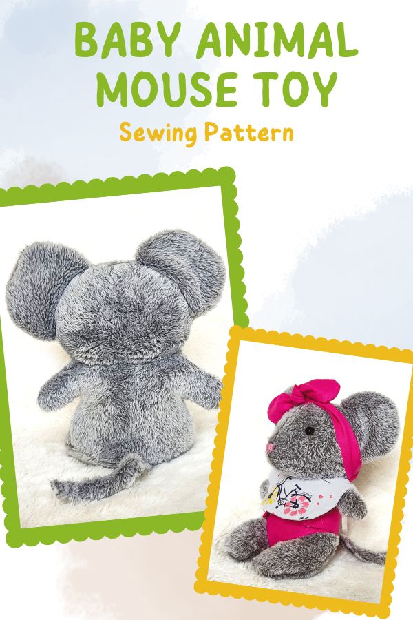 Baby Animal Mouse Toy sewing pattern