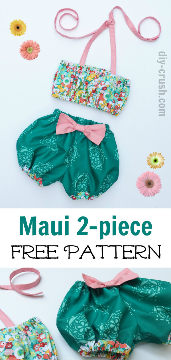 Maui 2-piece Sunsuit FREE sewing pattern for babies (Newborn to 24mths)