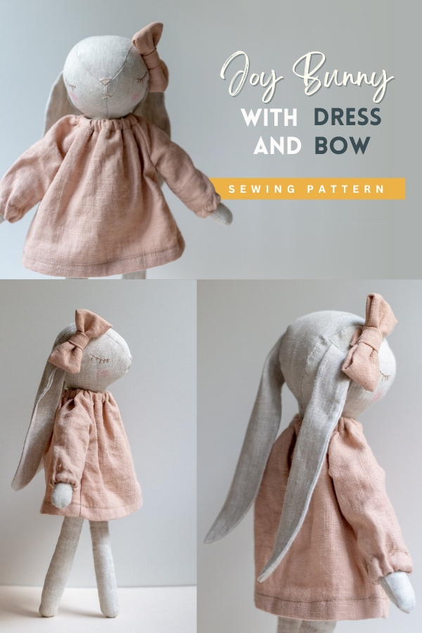 Joy Bunny with Dress and Bow sewing pattern