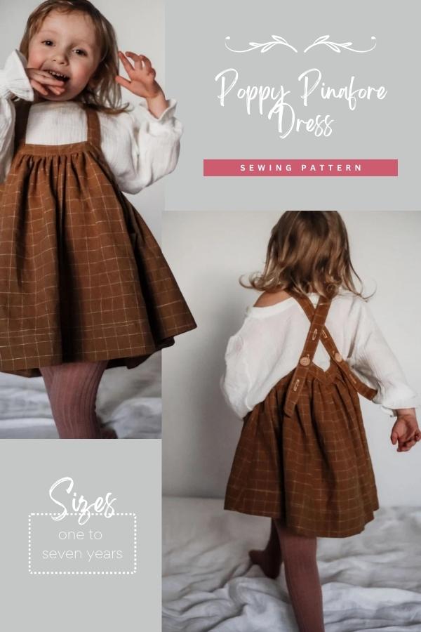 Poppy Pinafore Dress sewing pattern (1-7 years)